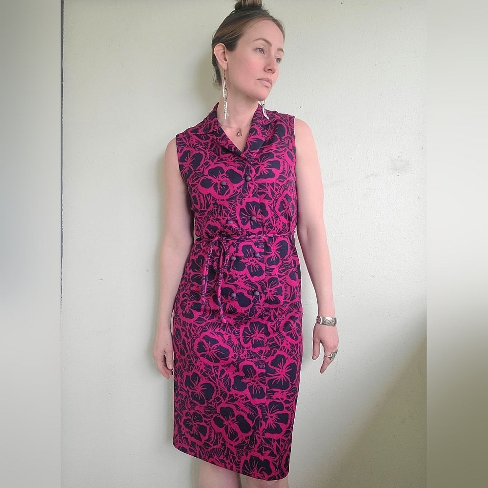 The Horrockses 1950s Vintage Cocktail Dress M